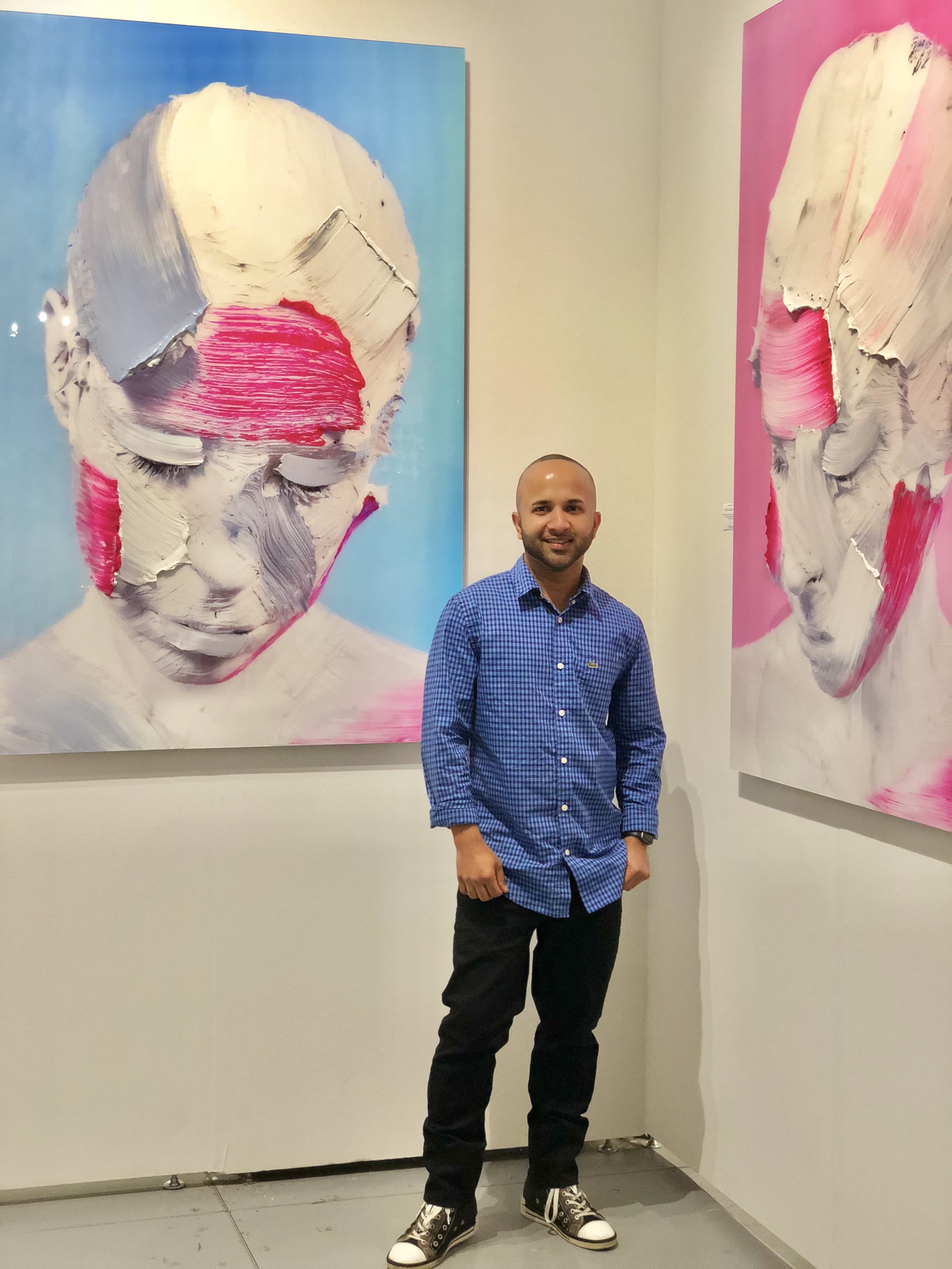51 Terrence Narinesingh at Art Basel Miami 2017 THE SPACE BETWEEN - MAGENTA V1 & CERULEAN V1 - Distant Shot