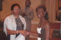 10 Scholarship Recipient with Presenter at Caribbean Educators Association Annual Scholarship Awards 2012
