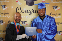 Picture 05 a – Dr. Terrence Narinesingh, Ph.D. at Broward County Public Schools Graduation with graduating senior Davidson J. Charles