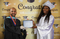 Picture 06 a – Dr. Terrence Narinesingh, Ph.D. at Broward County Public Schools Graduation with graduating senior Jada Veronica Maceus
